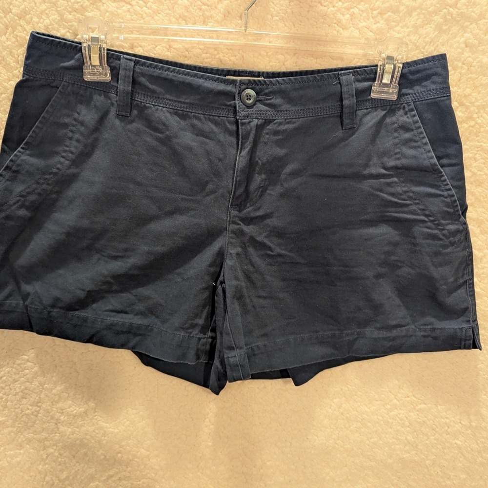 Field &‎ Stream Womens Navy Blue Cotton Chino Shorts Size 10 Outdoor Utility